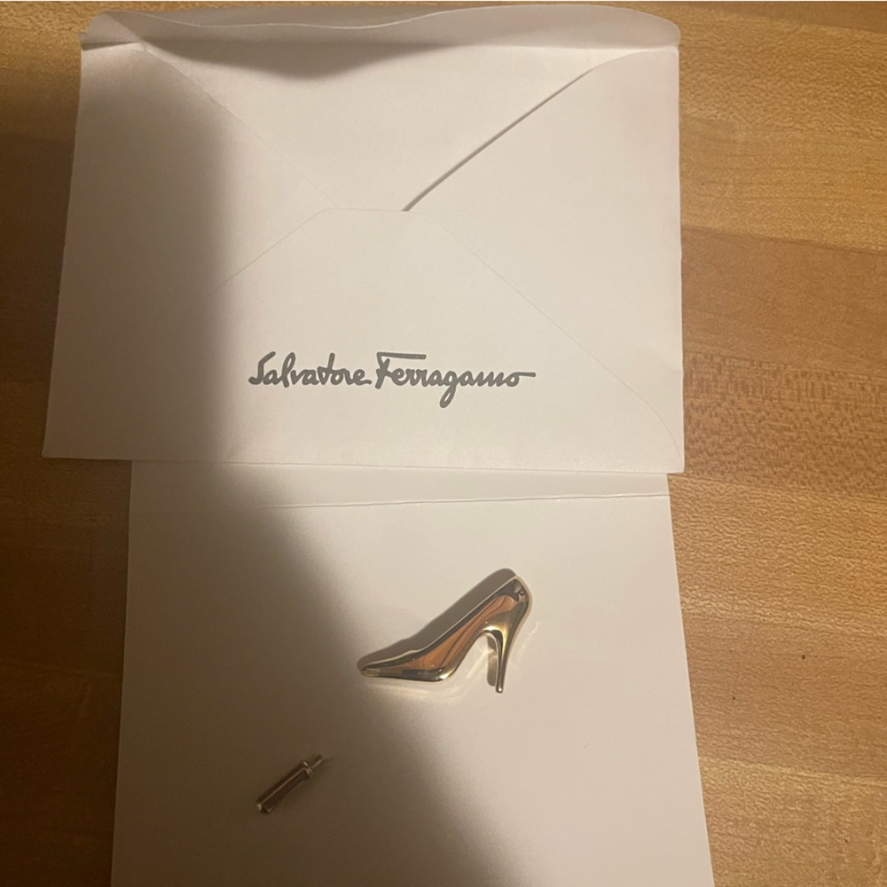 Authentic Salvatore Ferragamo Stiletto Stick Pin Brooch